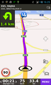 Navigace hlásí otočku, i když chce pokračovat rovně - hraniční přechod Rajka