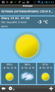 Aktuální počasí a předpověď na další dva respektive tři dny dopředu