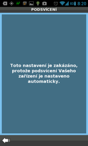 Jestliže úroveň podsvětlení řídí telefon, navigace ji neumí změnit