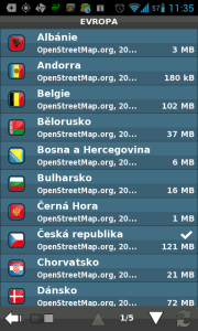 Velikost mapových podkladů OpenStreetMap pro evropské země