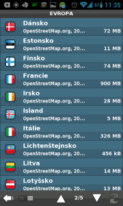 Velikost mapových podkladů OpenStreetMap pro evropské země