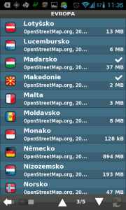 Velikost mapových podkladů OpenStreetMap pro evropské země