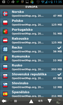 Velikost mapových podkladů OpenStreetMap pro evropské země