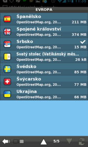 Velikost mapových podkladů OpenStreetMap pro evropské země