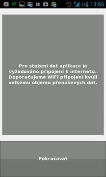 Pro stažení dat je lepší použít Wi-Fi