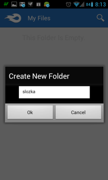 Vytvoření nové složky