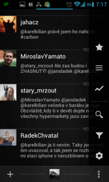 Další funkce jsou dostupné skrze menu (vpravo) Další funkce jsou dostupné skrze menu (vpravo)