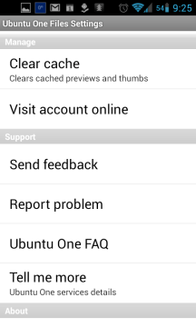 Další možnosti nastavení klienta Ubuntu One
