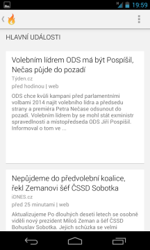 Aplikace Aktuality