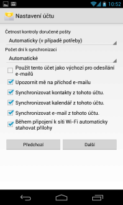 S Exchange serverem funguje synchronizace e-mailů, ale také kontaktů a kalendáře