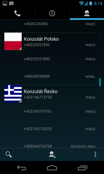 V kontaktech jsou všechna uložená čísla
