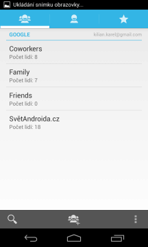 Zobrazení skupin v aplikaci Lidé