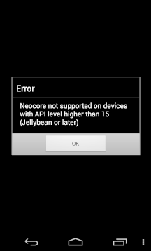 Test Neocore nebylo možné spustit