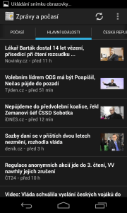 Aplikace Zprávy a počasí