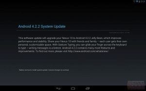 Aktualizace pro Nexus 10 má skoro 50 MB