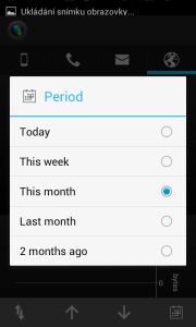 PhoneUsage: nastavení období