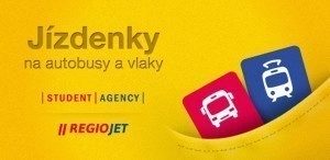 Jízdenky na autobusy a vlaky Student Agency