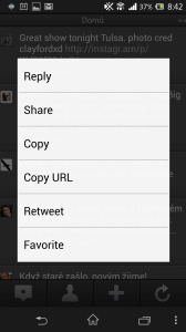 TweakDeck: možnosti práce s tweetem
