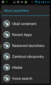 Akce launcheru