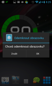 Pokud zamknete obrazovku, musíte ji před zahájením úprav odemknout