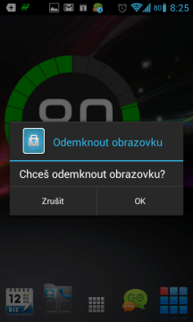 Pokud zamknete obrazovku, musíte ji před zahájením úprav odemknout