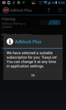 Adblock Plus 1.1 úvodní dialog