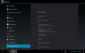 Android 4.1.1 Jelly Bean, firmware JRO03L.WW_PadFone_10.2.1.9-0