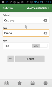 Pubtran: odkud a kam