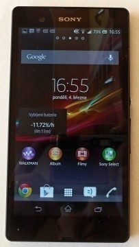 Sony Xperia Z z čelní strany