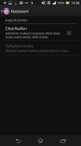 Vylepšení zvuku ClearAudio+