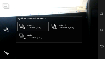 Možnosti dávkového snímání
