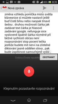 Hlasové zadávání Google