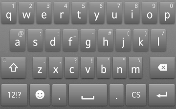 Tmavě šedá varianta klávesnice
