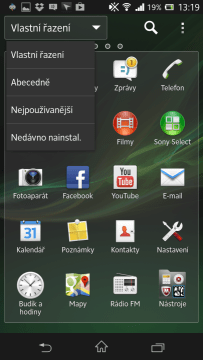 Ikony lze řadit podle různých kritérií