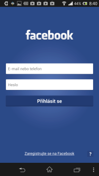Aplikace Facebook