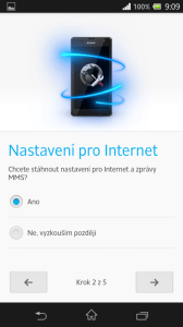 Nastavení pro Internet