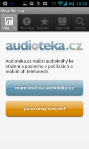 audioteka.cz: přihlášení nebo registrace