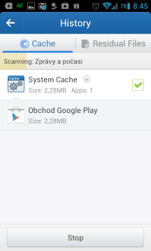 Sken systému vyhledá, co je možné odstranit.