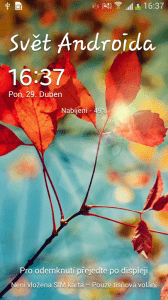 Na lockscreen jsem si dal nápis Svět Androida, protože mé srdce patří tomuto webu. Šéfe, dostanu za to přidáno?