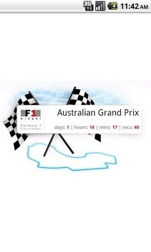 F1 Countdown Widget