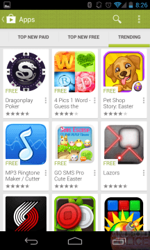 Nové pojetí jednoho ze seznamů Obchodu Play