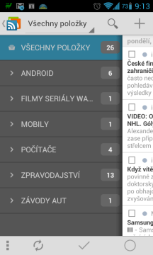 greader: nabídka aplikace