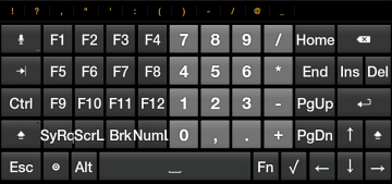 Hacker’s Keyboard nabízí kurzorové klávesy