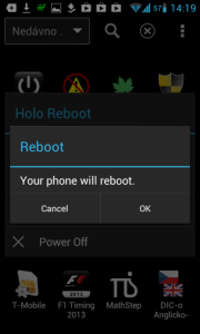 Telefon bude restartován