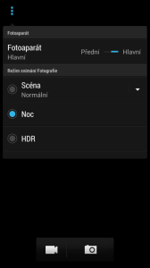 Dodatečné nastavení fotoaparátu - naleznete zde mnohem více než v Nexusu