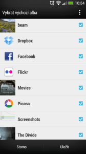 Můžeme si zvolit, jaká alba chceme zobrazit