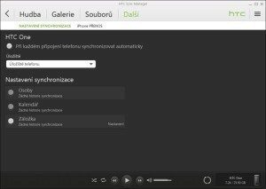 HTC Sync Manager - software pro synchronizaci s PC