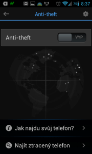 Funkce anti-theft