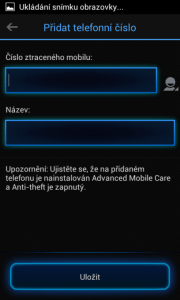 Zadáte telefonní číslo a heslo