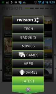 nvision: nabídka aplikace